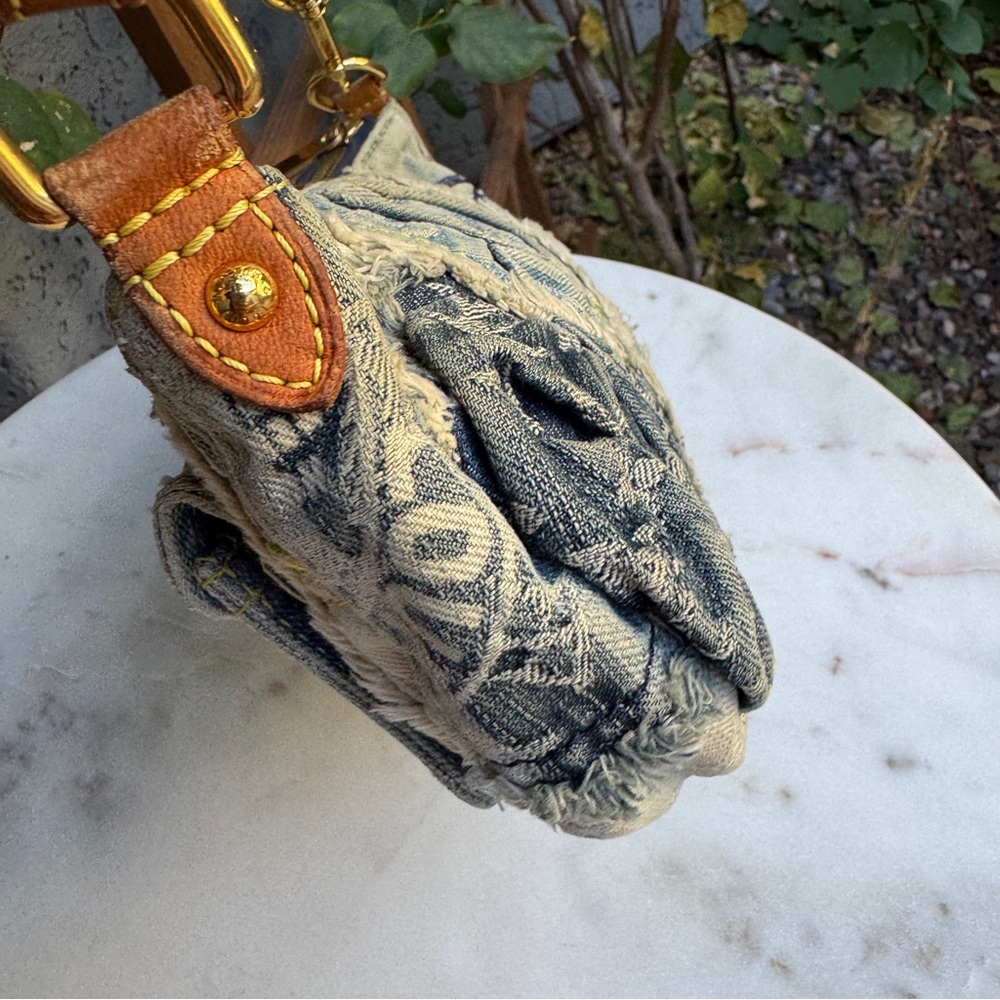 Louis Vuitton Denim Patchwork Pouchy Shoulder Bag - Picture 11 of 16